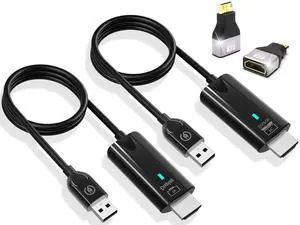 2026 Upgrade Wireless HDMI Transmitter and Receiver 328FT/100M, 4K Decode 1080P@60Hz Ultra HD Extender Kit Display Adapter, Plug & Play 5G+2.4G for Video/Audio to Monitor from TV Box/Laptop/Projector 2026 Upgrade Wireless HDMI Transmitter and Receiver 328FT/100M, 4K Decode 1080P@60Hz Ultra HD Extender Kit Display Adapter, Plug & Play 5G+2.4G for Video/Audio to Monitor from TV Box/Laptop/Projector