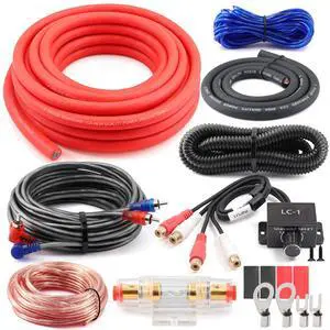 4 Gauge Car Amp Wiring Kit 1200W with LC-1 RCA Remote Bass Control Knob 4 Gauge Car Amp Wiring Kit 1200W with LC-1 RCA Remote Bass Control Knob