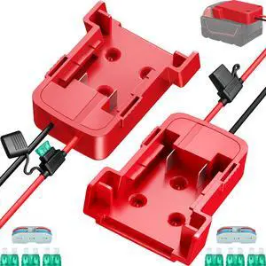 2-Pack 18V for Milwaukee M18 Battery Adapter for Power Wheels Battery Upgrade Conversion Kit with Wire Connectors Fuses 12AWG Wire Power Tool Drill Battery Converter Adapter for Kids Car, RC, DIY, Etc 2-Pack 18V for Milwaukee M18 Battery Adapter for Power Wheels Battery Upgrade Conversion Kit with Wire Connectors Fuses 12AWG Wire Power Tool Drill Battery Converter Adapter for Kids Car, RC, DIY, Etc
