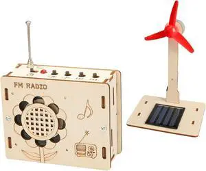 DIY FM Radio Kit and Solar Fan Kit, Electronic Science Project with PCB, Speaker, Case, Assembly Tools,Gifts for smart Kids DIY FM Radio Kit and Solar Fan Kit, Electronic Science Project with PCB, Speaker, Case, Assembly Tools,Gifts for smart Kids