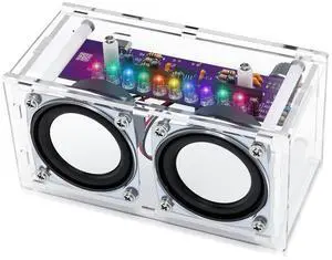 DIY Bluetooth Speaker Kit with LED Light Show - Acrylic Case Dual Speaker Set - Soldering Practice Electronics Kit for Adults & Teens - STEM Projects DIY Bluetooth Speaker Kit with LED Light Show - Acrylic Case Dual Speaker Set - Soldering Practice Electronics Kit for Adults & Teens - STEM Projects