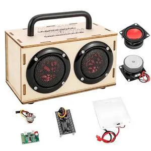 DIY Bluetooth Speaker Kit with Black Metal Handle - STEM Projects for Kids & Adults Age 8-12, Build Portable Speaker with LED Light, Science Experiment Electronics Set, Birthday Gifts for Boys & Girls DIY Bluetooth Speaker Kit with Black Metal Handle - STEM Projects for Kids & Adults Age 8-12, Build Portable Speaker with LED Light, Science Experiment Electronics Set, Birthday Gifts for Boys & Girls