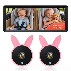 Dual Car Camera Baby Monitor for 2 Kids Dual Car Camera Baby Monitor for 2 Kids