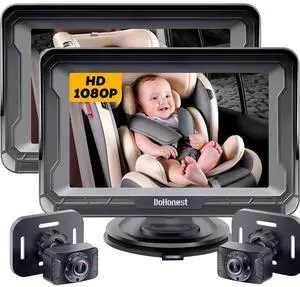 Baby Car Camera 2-Pack for Seat: Adjustable Infant Car Camera Easy Setup for Family with 2 Cars - HD 1080P Crystal Night Vision Backseat Camera for Two Kids Baby Car Camera 2-Pack for Seat: Adjustable Infant Car Camera Easy Setup for Family with 2 Cars - HD 1080P Crystal Night Vision Backseat Camera for Two Kids