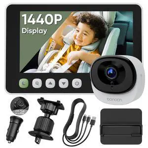 5" 1440P Baby Car Camera, Clearest Monitor, 360° Rotating Wide View 5" 1440P Baby Car Camera, Clearest Monitor, 360° Rotating Wide View