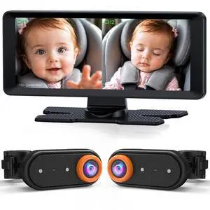 BM5PRO Baby Car Camera for 2 Kids, 7.2" Split Screen Monitor BM5PRO Baby Car Camera for 2 Kids, 7.2" Split Screen Monitor