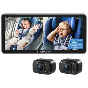 Baby Car Camera Dual-Channel 6.8 inch HD 1080P Display with 2 IR Night Vision, Baby Car Mirror Easily Install Car Camera for Baby with Crystal Clear Wide View for Rear Facing Seat Baby Car Camera Dual-Channel 6.8 inch HD 1080P Display with 2 IR Night Vision, Baby Car Mirror Easily Install Car Camera for Baby with Crystal Clear Wide View for Rear Facing Seat