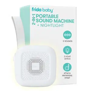 Baby 2-in-1 Portable Sound Machine for Baby + Nightlight | White Noise Sound Machine for Baby with 5 Soothing Sounds & 3 Nightlight Modes | Travel Sound Machine Attaches to Strollers, Car Seats Baby 2-in-1 Portable Sound Machine for Baby + Nightlight | White Noise Sound Machine for Baby with 5 Soothing Sounds & 3 Nightlight Modes | Travel Sound Machine Attaches to Strollers, Car Seats