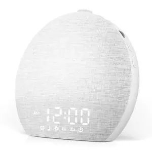 Sunrise Alarm Clock White Noise Machine with Bluetooth Speaker,White Sunrise Alarm Clock White Noise Machine with Bluetooth Speaker,White