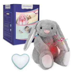 Baby Soother Cry Activated Sensor Toys,Heartbeat Bunny for Babies,Plush Stuffed Animal for Newborn Infants,Toy Vibrating with Moms Heartbeat,Baby Shower Gifts for Girls and Boys Baby Soother Cry Activated Sensor Toys,Heartbeat Bunny for Babies,Plush Stuffed Animal for Newborn Infants,Toy Vibrating with Moms Heartbeat,Baby Shower Gifts for Girls and Boys