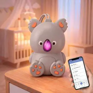 White Noise Machine for Baby with Bluetooth Speaker | Portable Baby Sound Machine Sleep Soother Music for Nursery & Travel, Soothing Lullabies Non-Looping Sounds, Timer, USB-C Rechargeable White Noise Machine for Baby with Bluetooth Speaker | Portable Baby Sound Machine Sleep Soother Music for Nursery & Travel, Soothing Lullabies Non-Looping Sounds, Timer, USB-C Rechargeable