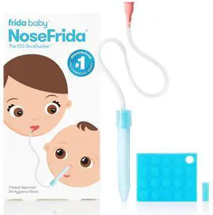 Baby NoseFrida SnotSucker for Baby, Nasal Aspirator for Baby, Nose Sucker Baby Nasal Aspirator for Baby, Congestion Relief with 24 Extra Hygiene Filters Baby NoseFrida SnotSucker for Baby, Nasal Aspirator for Baby, Nose Sucker Baby Nasal Aspirator for Baby, Congestion Relief with 24 Extra Hygiene Filters