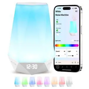 Sleep Sound MachinesWhite Noise Machine for Baby Sleeping with Night Light, Portable Sound Machine with 32 Soothing Sounds, 8 Night Light Colors, Timer, App Remote Control, Personal Sleep Routine Sleep Sound MachinesWhite Noise Machine for Baby Sleeping with Night Light, Portable Sound Machine with 32 Soothing Sounds, 8 Night Light Colors, Timer, App Remote Control, Personal Sleep Routine