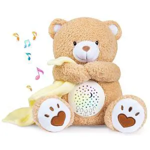 Baby Sleep Soother Bear, Mom's Heartbeat & Lullabies White Noise Machine, Nursery Decor Night Light Projector, Toddler Crib Sleeping Aid, Newborns Shower Gifts Portable Teddy Baby Sleep Soother Bear, Mom's Heartbeat & Lullabies White Noise Machine, Nursery Decor Night Light Projector, Toddler Crib Sleeping Aid, Newborns Shower Gifts Portable Teddy