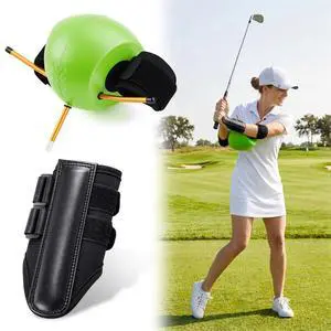 3 in 1 Golf Swing Training Aid Set, Smart Ball Trainer with Wrist Brace and Arm Strap, Golf Swing Correction Tool for Hand Positioning, Arm Body Connect, Wrist Stability Practice 3 in 1 Golf Swing Training Aid Set, Smart Ball Trainer with Wrist Brace and Arm Strap, Golf Swing Correction Tool for Hand Positioning, Arm Body Connect, Wrist Stability Practice