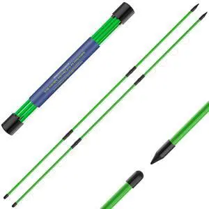 Golf Alignment Sticks 2 Pack,Upgraded 48" Collapsible Alignment Stick Golf Training Aid for Aiming, Putting, Swing Trainer, Golf Training Sticks with Clear Tube CaseGreen Golf Alignment Sticks 2 Pack,Upgraded 48" Collapsible Alignment Stick Golf Training Aid for Aiming, Putting, Swing Trainer, Golf Training Sticks with Clear Tube CaseGreen
