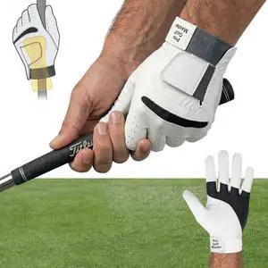 Golf Wrist Training Glove, Golf Grip Trainer - Glove Men Left Hand, Wrist Brace for Eliminate Slices Hooks, Swing Training Aid - Improve Wrist & Grip Position for Right-Handed Beginners (Large) Golf Wrist Training Glove, Golf Grip Trainer - Glove Men Left Hand, Wrist Brace for Eliminate Slices Hooks, Swing Training Aid - Improve Wrist & Grip Position for Right-Handed Beginners (Large)