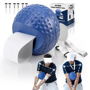 Golf Swing Trainer Ball with Arm Straps & Neck Lanyard, Dual-Mode Golf Training Aid for Arm Connection, Tempo, Swing Consistency & Muscle Memory, Wearable Golf Connection Ball (L) Golf Swing Trainer Ball with Arm Straps & Neck Lanyard, Dual-Mode Golf Training Aid for Arm Connection, Tempo, Swing Consistency & Muscle Memory, Wearable Golf Connection Ball (L)