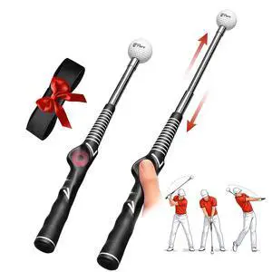 Golf Swing Trainer Practice Ball + Free Golf Arm Band, Golf Swing Training Aid for Arm Connection, Indoor & Outdoor Practice, Left & Right-Handed Golfers (Black) Golf Swing Trainer Practice Ball + Free Golf Arm Band, Golf Swing Training Aid for Arm Connection, Indoor & Outdoor Practice, Left & Right-Handed Golfers (Black)
