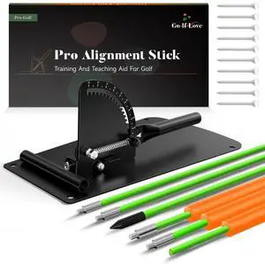 Alignment Sticks Holder, Training Aid with Alignment Sticks & Protective Padding, Swing Trainer Practice Teaching Aid Driving Range for Aiming, Putting, Swing, Gifts for Men Women Alignment Sticks Holder, Training Aid with Alignment Sticks & Protective Padding, Swing Trainer Practice Teaching Aid Driving Range for Aiming, Putting, Swing, Gifts for Men Women