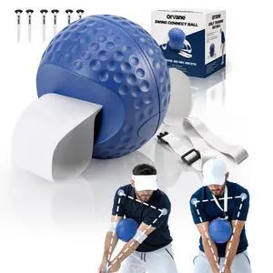Golf Swing Trainer Ball with Arm Straps & Neck Lanyard, Dual-Mode Golf Training Aid for Arm Connection, Tempo, Swing Consistency & Muscle Memory, Wearable Golf Connection Ball (M) Golf Swing Trainer Ball with Arm Straps & Neck Lanyard, Dual-Mode Golf Training Aid for Arm Connection, Tempo, Swing Consistency & Muscle Memory, Wearable Golf Connection Ball (M)