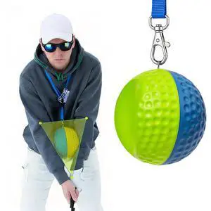 Golf Swing Trainer, Golf Training Aid Ball - Soft PU Foam Forearm Connection Ball & Practice Equipment & Posture Correction | Fix Chicken Wing, Slicing & Scooping with Adjustable Lanyard Golf Swing Trainer, Golf Training Aid Ball - Soft PU Foam Forearm Connection Ball & Practice Equipment & Posture Correction | Fix Chicken Wing, Slicing & Scooping with Adjustable Lanyard