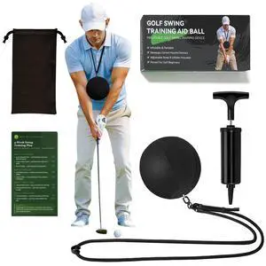 Golf Swing Trainer Aid Adjustable Swing Training Ball for Beginners Helps Fix Swing Posture & Build Muscle Memory Durable No-Leak Design with Training Guide & Storage Bag (YP-0509, s1) Golf Swing Trainer Aid Adjustable Swing Training Ball for Beginners Helps Fix Swing Posture & Build Muscle Memory Durable No-Leak Design with Training Guide & Storage Bag (YP-0509, s1)