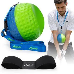 Golf Training Aid, Golf Swing Trainer - Golf Training Aid Ball with Arm Band for Impact Precision & Consistent Swings | Fix Slicing, Scooping & Chicken-Wing - Soft Memory Foam (Medium) Golf Training Aid, Golf Swing Trainer - Golf Training Aid Ball with Arm Band for Impact Precision & Consistent Swings | Fix Slicing, Scooping & Chicken-Wing - Soft Memory Foam (Medium)