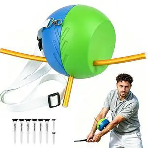 Upgraded Golf Training Aid Ball with Adjustable Lanyard, Golf Swing Trainer Upgraded Golf Training Aid Ball with Adjustable Lanyard, Golf Swing Trainer