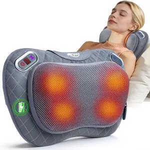 Cordless Neck and Back Massager with Heat & LCD Display - Rechargeable Shiatsu Massage Pillow for Muscle Pain Relief, Use While Charging, Gifts for Women Men Cordless Neck and Back Massager with Heat & LCD Display - Rechargeable Shiatsu Massage Pillow for Muscle Pain Relief, Use While Charging, Gifts for Women Men