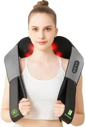 Cordless Shiatsu Neck and Shoulder Massager, Back Massager with Heat,Massage Deeper Tissue 4D Kneading Massage for Shoulder, Neck and Back, Use at Home, Office, Car - Gifts for Fathers Day Dad Gift Cordless Shiatsu Neck and Shoulder Massager, Back Massager with Heat,Massage Deeper Tissue 4D Kneading Massage for Shoulder, Neck and Back, Use at Home, Office, Car - Gifts for Fathers Day Dad Gift