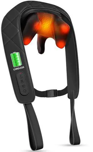 Cordless Neck Massager with Heat, FSA Eligible HSA Store 4D Deep Kneading Neck Massager for Pain Relief Deep Tissue, Neck and Shoulder Massager for Back, Waist, Birthday Gifts for Women Men Cordless Neck Massager with Heat, FSA Eligible HSA Store 4D Deep Kneading Neck Massager for Pain Relief Deep Tissue, Neck and Shoulder Massager for Back, Waist, Birthday Gifts for Women Men