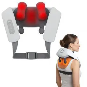 Shiatsu Neck and Back Massagers with Heat, 150 Mins Uses, 4 Modes & Adjustable Massage Head, Electric 3D Deep Tissue Kneading for Shoulder, Leg, Muscle Soreness, Pain Relief, Relaxation for Women, Men Shiatsu Neck and Back Massagers with Heat, 150 Mins Uses, 4 Modes & Adjustable Massage Head, Electric 3D Deep Tissue Kneading for Shoulder, Leg, Muscle Soreness, Pain Relief, Relaxation for Women, Men