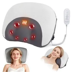 Upgraded 3-in-1 Cordless Neck Massager Pillow with Heat, Rolling Shiatsu Upgraded 3-in-1 Cordless Neck Massager Pillow with Heat, Rolling Shiatsu