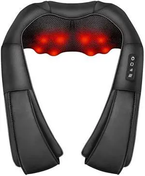 Neck Massager with Heat, Shiatsu Massager Deep Tissue 3D Kneading Neck Massager with Heat, Shiatsu Massager Deep Tissue 3D Kneading
