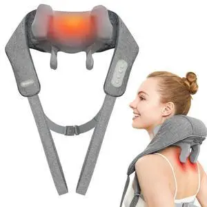 Cordless Neck and Shoulder Massager with Heat, Rechargeable Shoulder Massager for Pain Relief Deep Tissue, 6D Shiatsu Kneading Massage for Neck and Shoulde Pain, Gifts for Mom&Dad Cordless Neck and Shoulder Massager with Heat, Rechargeable Shoulder Massager for Pain Relief Deep Tissue, 6D Shiatsu Kneading Massage for Neck and Shoulde Pain, Gifts for Mom&Dad