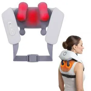 Shiatsu Neck and Back Massagers with Heat, 150 Mins Uses, 4 Modes & Adjustable Massage Head, Electric 3D Deep Tissue Kneading for Shoulder, Leg, Muscle Soreness, Pain Relief, Relaxation for Women, Men Shiatsu Neck and Back Massagers with Heat, 150 Mins Uses, 4 Modes & Adjustable Massage Head, Electric 3D Deep Tissue Kneading for Shoulder, Leg, Muscle Soreness, Pain Relief, Relaxation for Women, Men