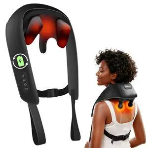 Neck and Back Massager with Soothing Heat, FSA Eligible, Cordless Neck Shoulder Massager, Upgraded 4D Shiatsu Deep Kneading Massage for Back Shoulder,Gifts for Family,Friends Neck and Back Massager with Soothing Heat, FSA Eligible, Cordless Neck Shoulder Massager, Upgraded 4D Shiatsu Deep Kneading Massage for Back Shoulder,Gifts for Family,Friends