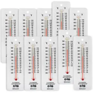 Student Thermometers, Set of 10, Dual-Scale Student Thermometers, Set of 10, Dual-Scale