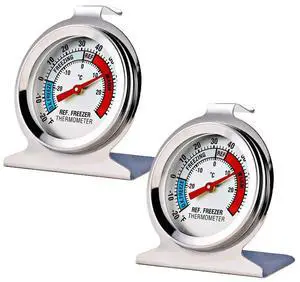 2 Pack Refrigerator Freezer Thermometer Large Dial Analog Thermometer 2 Pack Refrigerator Freezer Thermometer Large Dial Analog Thermometer