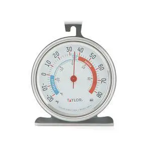 5924 Large Dial Kitchen Refrigerator and Freezer Analog Thermometer, 3-Inch Dial, Easy to Read, Silver Finish, Accurate Temperature Monitoring 5924 Large Dial Kitchen Refrigerator and Freezer Analog Thermometer, 3-Inch Dial, Easy to Read, Silver Finish, Accurate Temperature Monitoring
