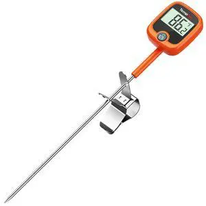 TempDip 1 Sec Candy Thermometer Digital with Pot Clip & Large LCD TempDip 1 Sec Candy Thermometer Digital with Pot Clip & Large LCD