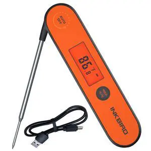 Instant Read Meat Thermometer IHT-1P, Digital Waterproof Rechargeable Food Thermometer with Calibration, Magnet, Backlight for Cooking, Grill, Smoker, Kitchen, Turkey Instant Read Meat Thermometer IHT-1P, Digital Waterproof Rechargeable Food Thermometer with Calibration, Magnet, Backlight for Cooking, Grill, Smoker, Kitchen, Turkey