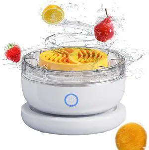 Fruit and Vegetable Washing Machine, Wireless Veggie Wash with Purification Technology, IPX7 Waterproof Powerful Water Rolling for Washing Fruits, Vegetables, Rice, Meat Fruit and Vegetable Washing Machine, Wireless Veggie Wash with Purification Technology, IPX7 Waterproof Powerful Water Rolling for Washing Fruits, Vegetables, Rice, Meat