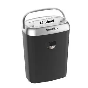 14 Sheet Home Office Cross Cut Shredder Black 14 Sheet Home Office Cross Cut Shredder Black