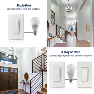 Decora Slide LED Advanced Dimmer Switch for 150W Dimmable LED, Halogen and Incandescent Bulbs and Fixtures, DSL01-1LT, Light Almond Decora Slide LED Advanced Dimmer Switch for 150W Dimmable LED, Halogen and Incandescent Bulbs and Fixtures, DSL01-1LT, Light Almond