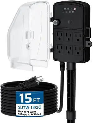 Outdoor Power Stake Timer, Waterproof Dusk to Dawn Timer Outdoor Power Stake Timer, Waterproof Dusk to Dawn Timer