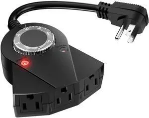 Outdoor Light Timer Waterproof, 24 Hours Plug in Timer with 2, 4, 6 or 8 Hours Countdown Mode, 3 Grounded Dusk to Dawn Electrical Outlet for Outdoor Backyard Garden Patio Lights Christmas Decorations Outdoor Light Timer Waterproof, 24 Hours Plug in Timer with 2, 4, 6 or 8 Hours Countdown Mode, 3 Grounded Dusk to Dawn Electrical Outlet for Outdoor Backyard Garden Patio Lights Christmas Decorations