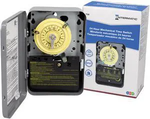 T104 24-Hour Mechanical Timer Switch, 208-277V DPST, Indoor T104 24-Hour Mechanical Timer Switch, 208-277V DPST, Indoor