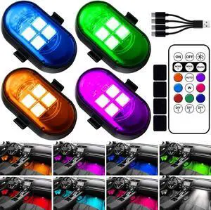 Upgraded Wireless LED Lights for Car, Rechargeable Interior Car Lights Upgraded Wireless LED Lights for Car, Rechargeable Interior Car Lights